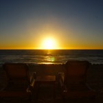 Sunset at Dinner at Cerritos Beach Inn